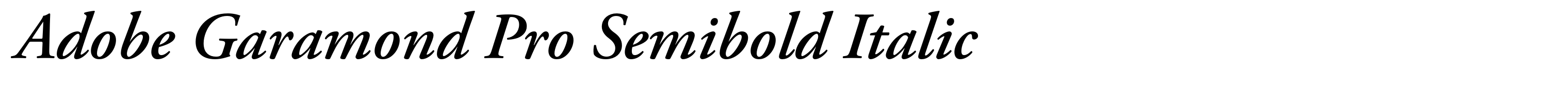 Adobe Garamond Pro Semibold Italic